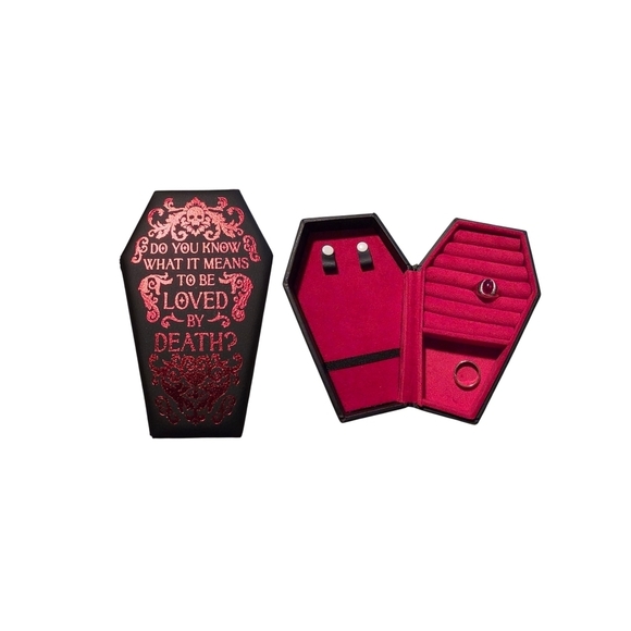 other Jewelry - New Goth Black and Red Coffin-Shaped Jewelry Box